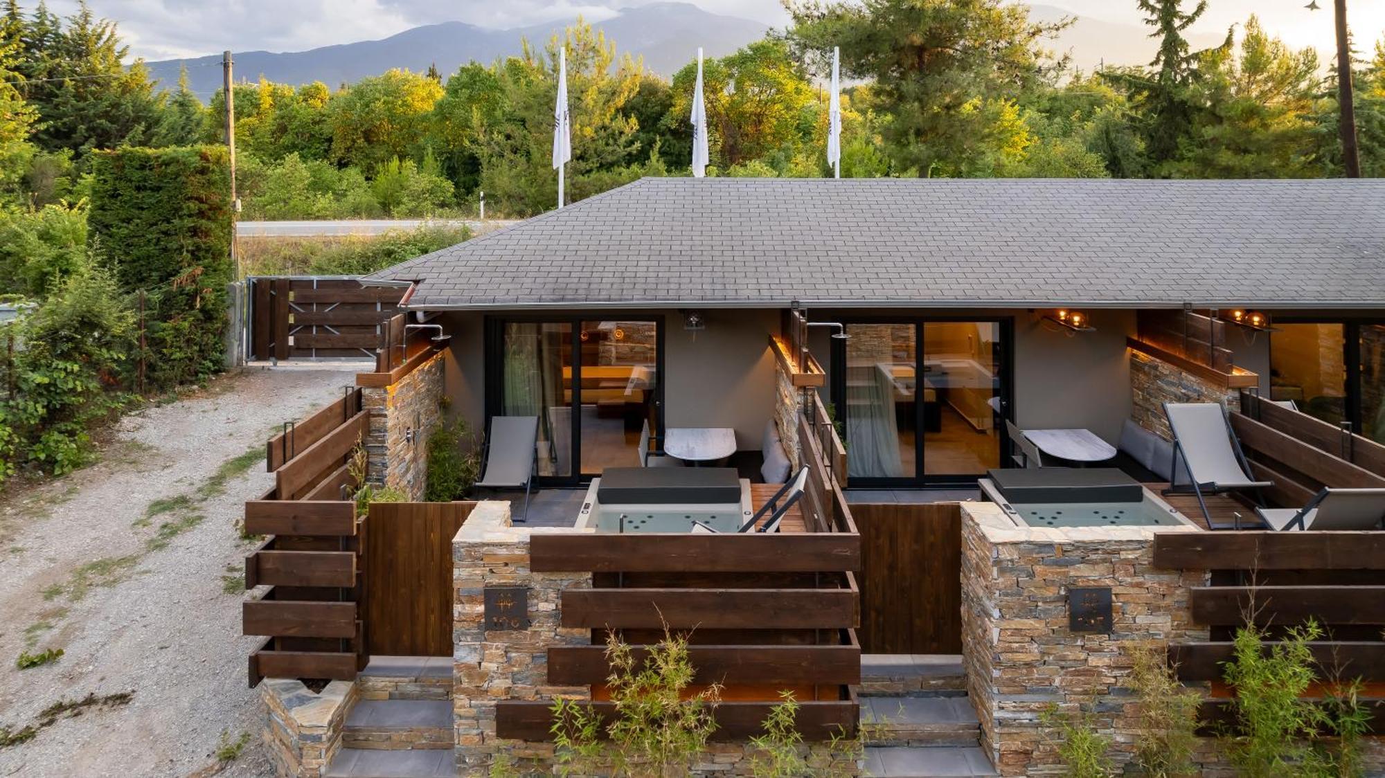 Sylvia Camping & Luxury Suites, Panel Hospitality Homes & Villas Litochoro Exterior photo